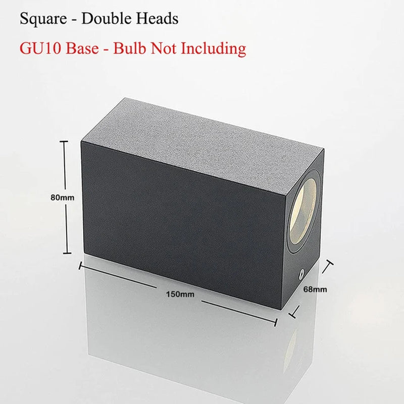 GU10 Base Outdoor Waterproof Wall Lights Garden Porch Wall Lighting LED Wall Lamps Aluminum AC86-265