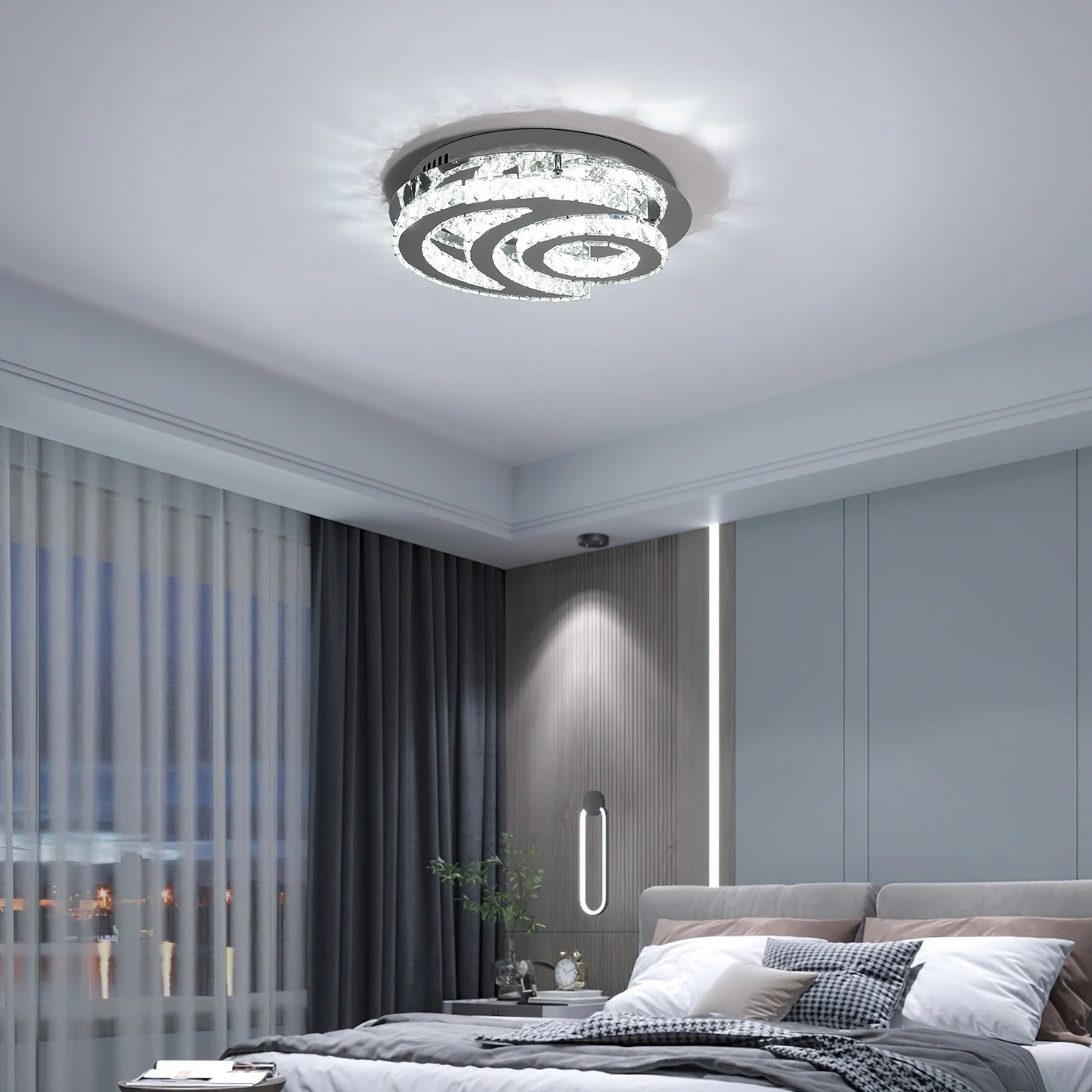 LED Ceiling Light Cold White Light, Modern Ceiling Light, Embedded Ceiling Light for Kitchen, Living Room, Bedroom, Balcony