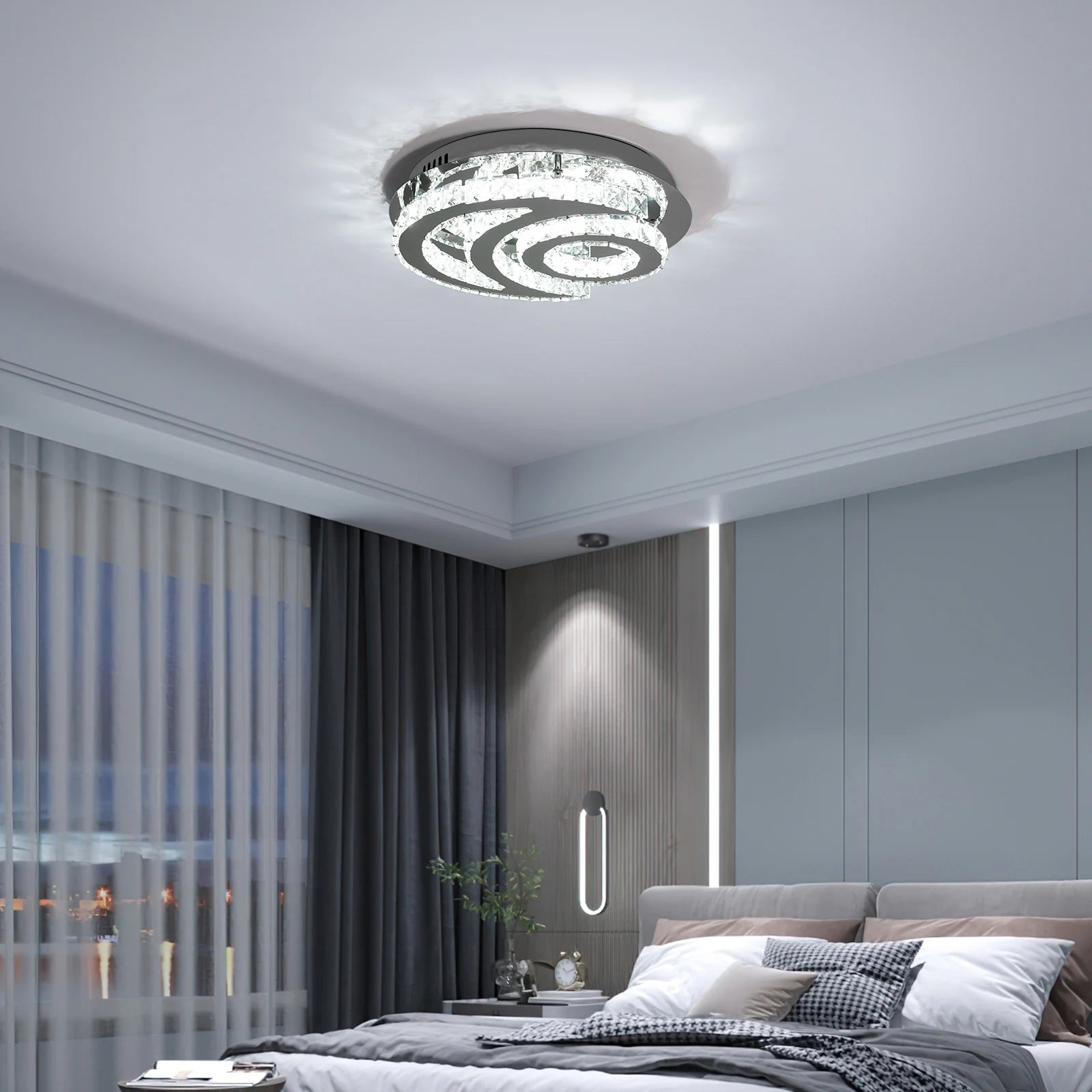 LED Ceiling Light Cold White Light, Modern Ceiling Light, Embedded Ceiling Light for Kitchen, Living Room, Bedroom, Balcony