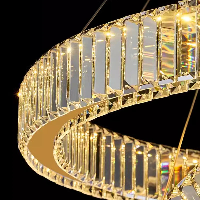Modern Home Decoration Crystal Chandelier, Stair Pendant Lamp, Living Room Pendant Lights, Interior Lighting