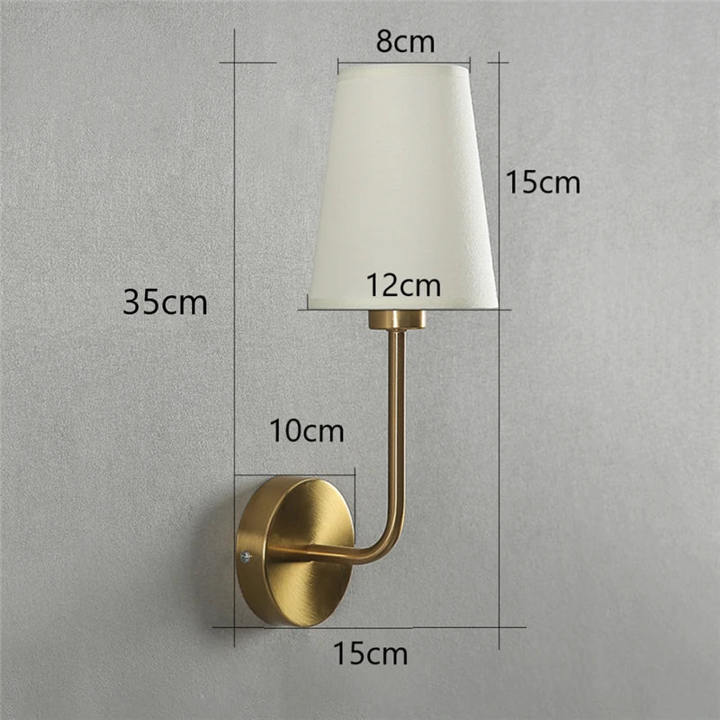 Nordic Minimalism LED Wall Lamp Modern Simple Linen Lampshade Elbow Wall Lights for Home Decor Living Room Stairs Light Fixtures