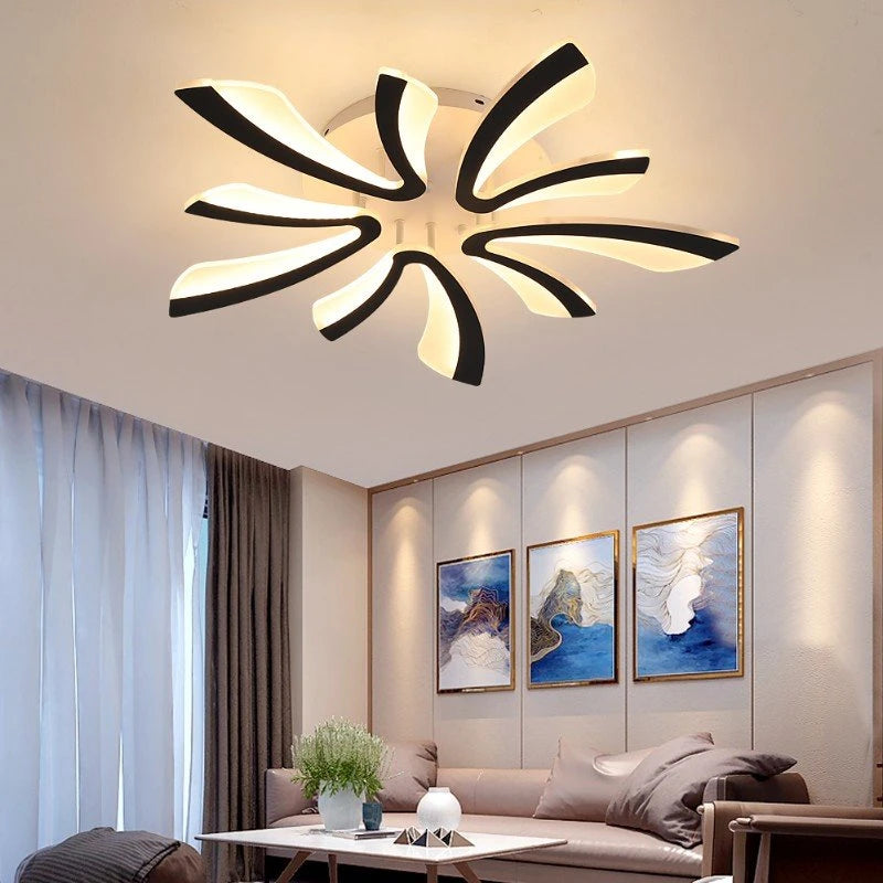 LED Ceiling Lamp Living Room Light Modern Acrylic Bedroom Lighting Fixtures AC90/260V Creative Dandelion Design Dining Room Lamp