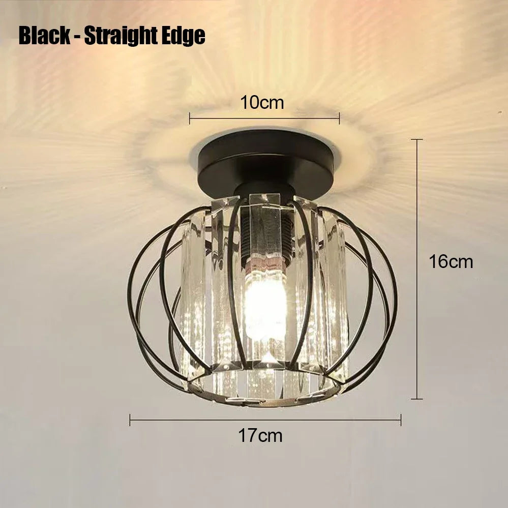 Novelty Design Glass Aisle Ceiling Light Fixtures for Corridor Balcony Ceiling Lampshade E27 Dining Room Chandelier Decoration