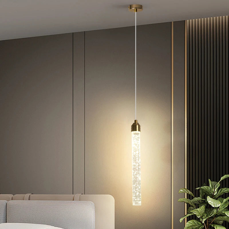 Luxury Crystal Pendant Light with Gold Fixtures Crystal Hanging Lamp for Living Room Bedroom Dining Room Modern Home Decor