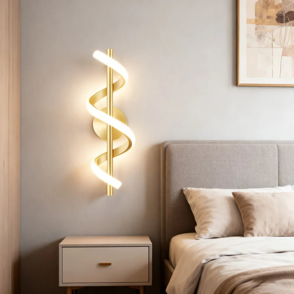 Modern LED Wall Lamp White Warm Light for Living Room Corridor Bedroom Bedside Staircase Home Indoor Lighting Fixtures