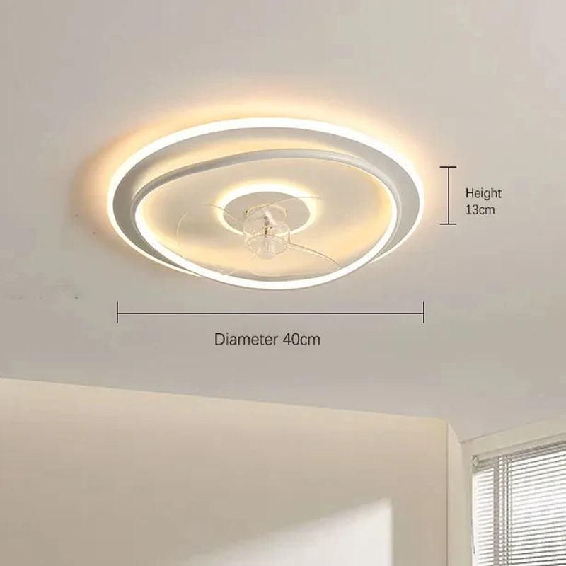 Modern LED Ceiling Fan Light Remote Dimming 6 Levels of Wind Speed Home Electric Fan Lamp Silent Bedroom Living Room Chandelier