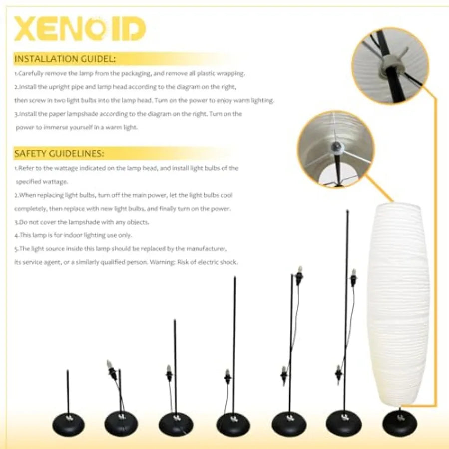 Paper Floor Lamp - Rice Paper Lantern Floor Lamp Modern Large Floor Lamp for Bedroomliving Room