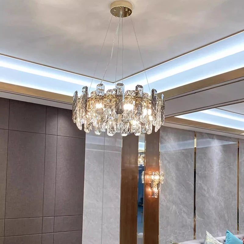 Home Decorationpendant Lights, Luxury Crystal Living Room Chandelier, Dining Room Pendant Lamp, Ceiling Light, Indoor Lighting