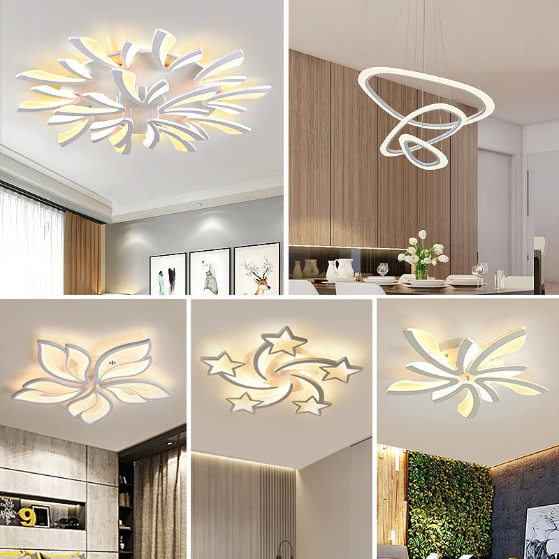 LED Ceiling Lamp Living Room Light Modern Acrylic Bedroom Lighting Fixtures AC90/260V Creative Dandelion Design Dining Room Lamp