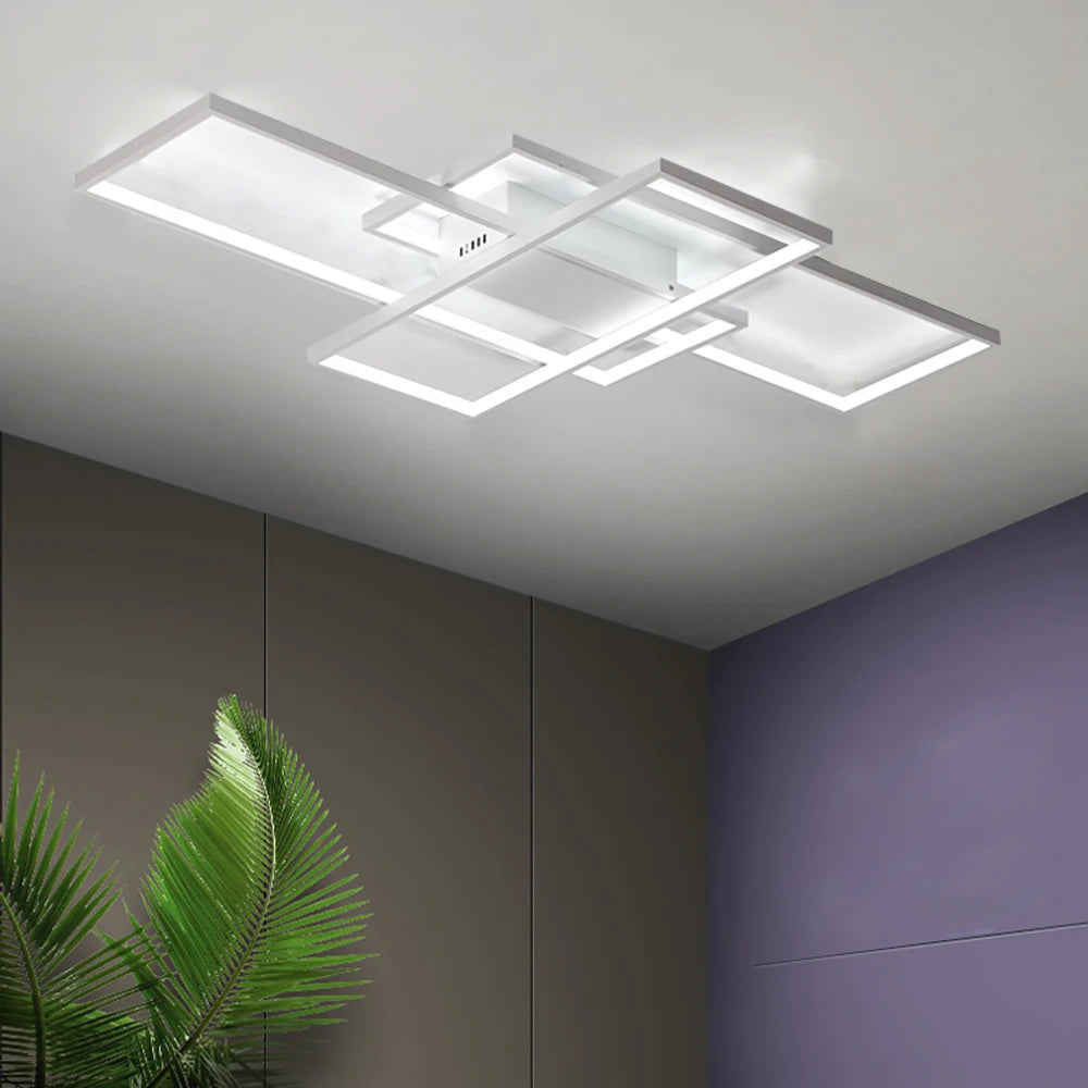 Modern LED Ceiling Lights Fixture 80W LED White Light Square Acrylic Flush Mount Ceiling Light Fixtures for Bedroom Study