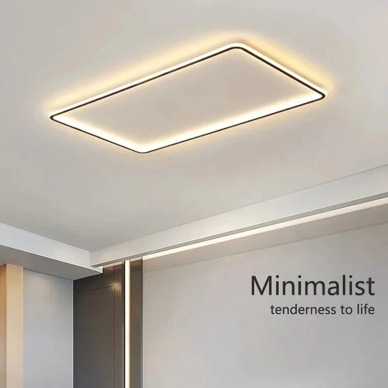 Remote Dimming Ultrathin Living Room Light Modern Minimalist LED Ceiling Lamp Lustre Home Decor Bedroom Study Ceiling Chandelier