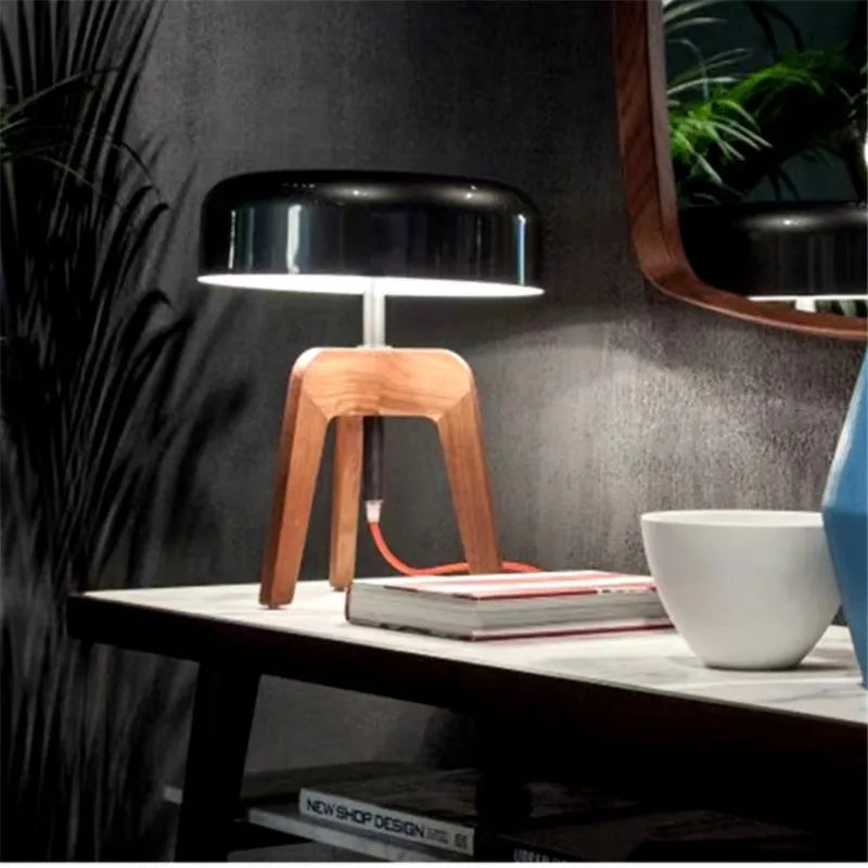 Pileo Porada Floor Lamp Modern Solid Wood Floor Lamp Nordic Living Room Tripod Floor Lamp Bedroom Home Classical LED Corner Lamp
