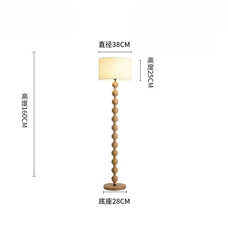Vintage Floor Lamp Art Led Fabric Wood Vertical Light for Living Room Bedroom Bedside Sofa Light Hotel Japanese Room Decor Lamp