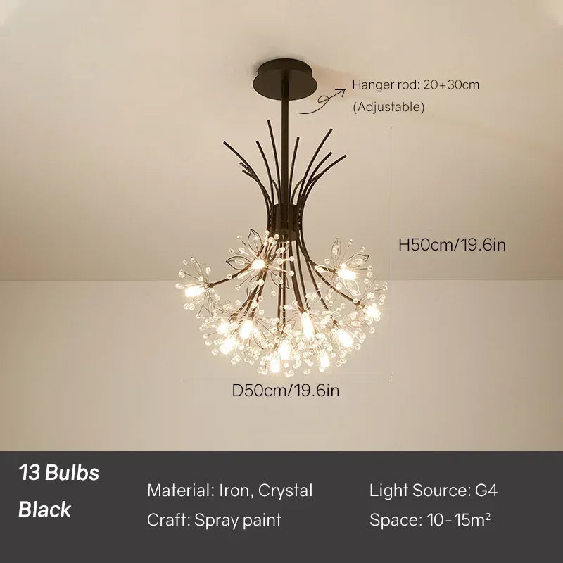Dandelion Bouquet Restaurant Pendant Light Luxury Home Decor LED Ceiling Chandelier Bedroom Dining Room Children'S Hanging Lamps