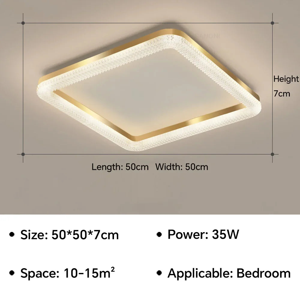 Simple Luxury Led Ceiling Light for Bedroom Living Dining Room Home Decor Indoor Ceiling Lamp Chandeliers Lighting Fixtures