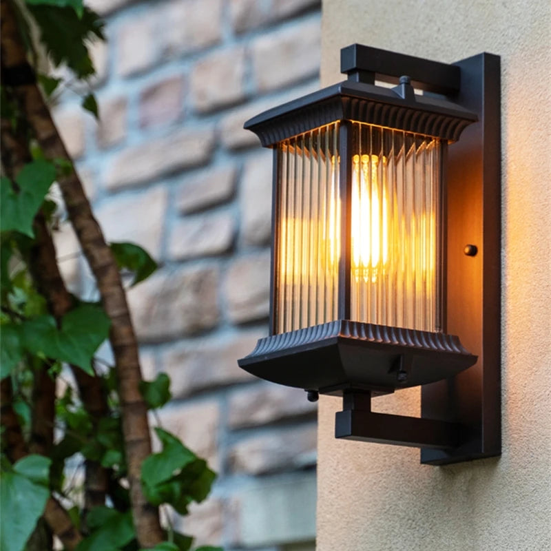 Outdoor Wall Lamp Metal Waterproof outside Wall Lights AC90-260V Exterior Wall Lighting for Hotel Villa Big Porch Garden Gate