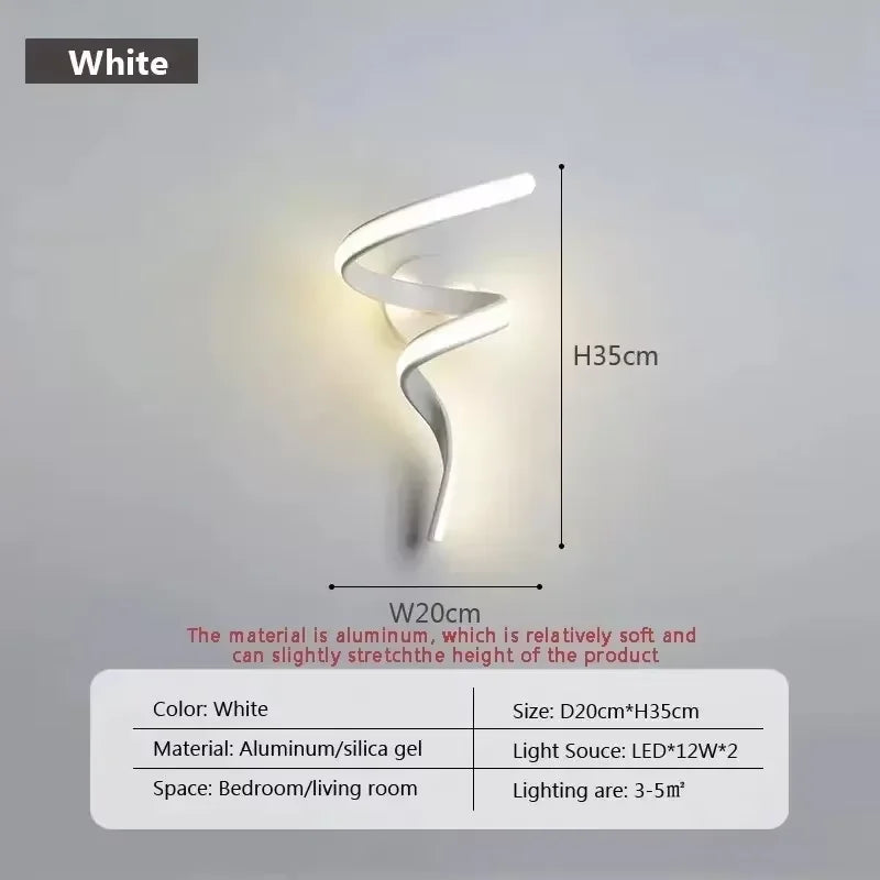 Modern LED Wall Lamp White Warm Light for Living Room Corridor Bedroom Bedside Staircase Home Indoor Lighting Fixtures
