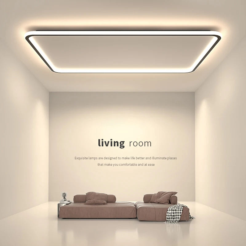 Remote Dimming Ultrathin Living Room Light Modern Minimalist LED Ceiling Lamp Lustre Home Decor Bedroom Study Ceiling Chandelier