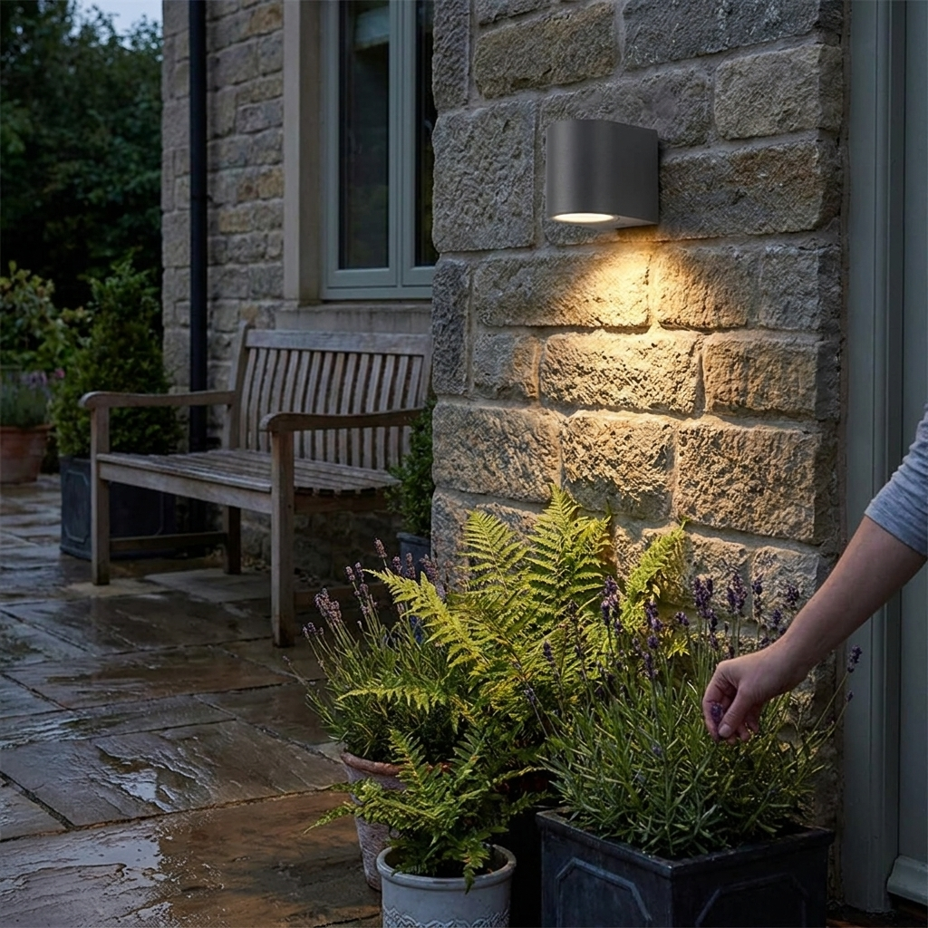 Outdoor Wall Light in use