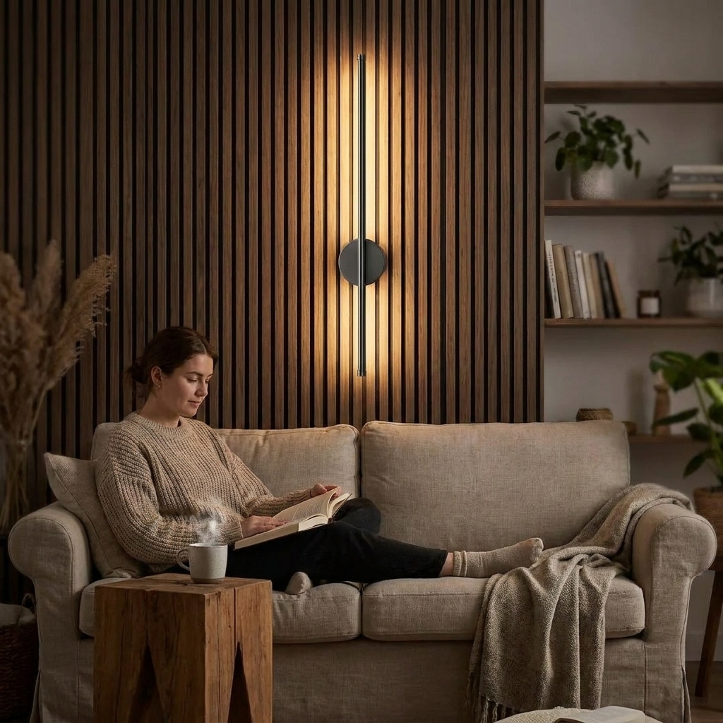 Dimmable Rechargeable Wall Light in use