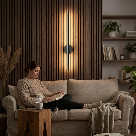 Dimmable Rechargeable Wall Light in use
