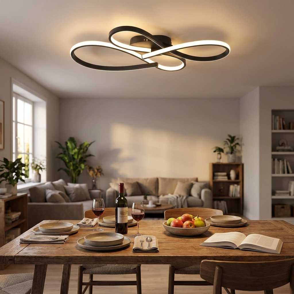 Modern Chandelier in use