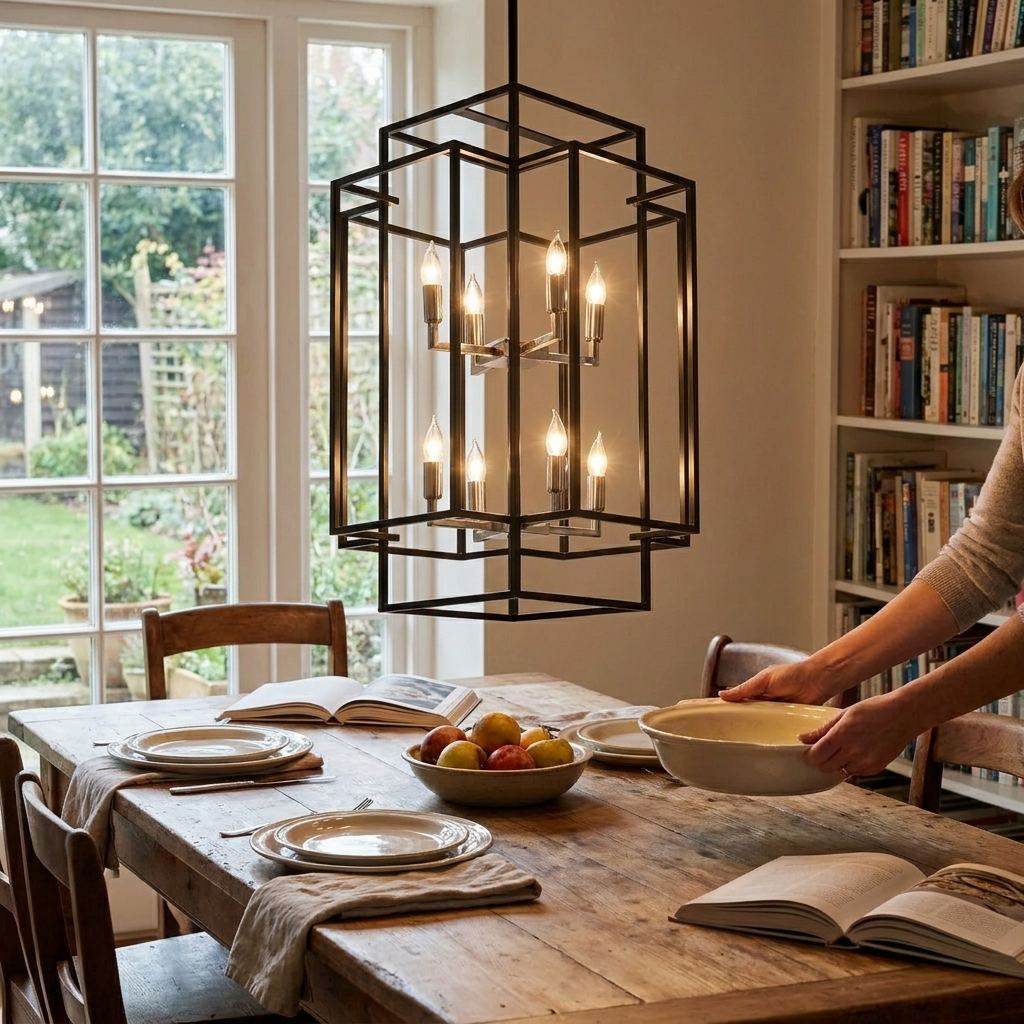 Vintage Chandelier in use