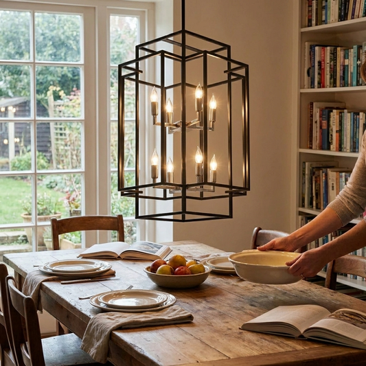 Vintage Chandelier in use