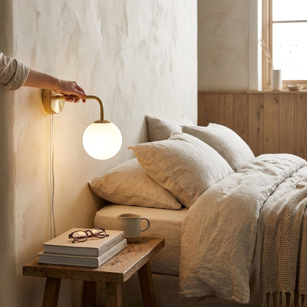 Nordic Modern Wall Light in use