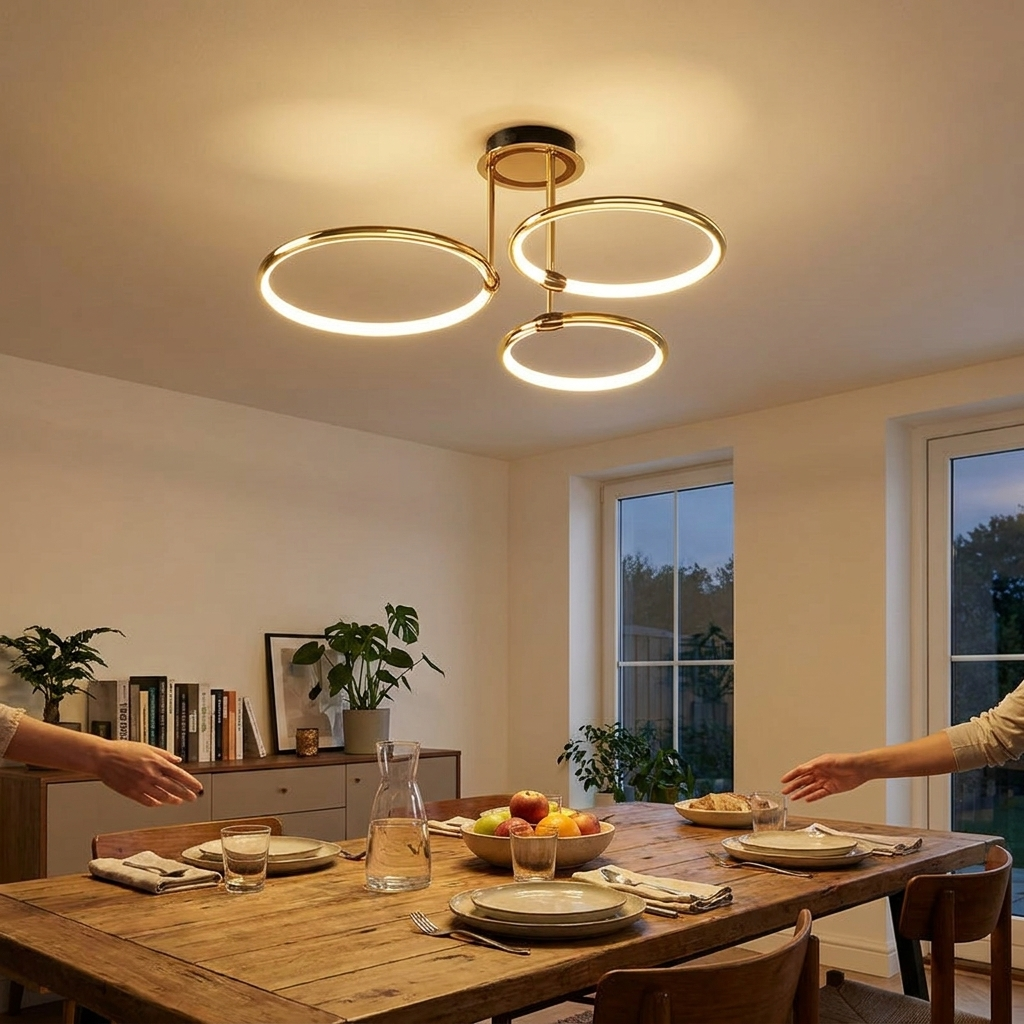 Modern Luxury Chandelier in use