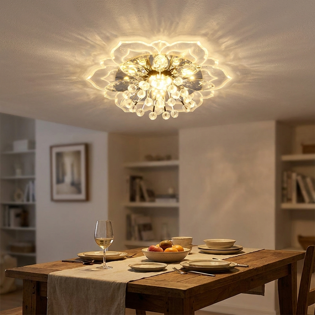 Crystal Chandelier in use