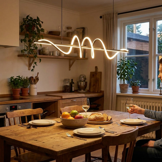 Minimalist Chandelier in use