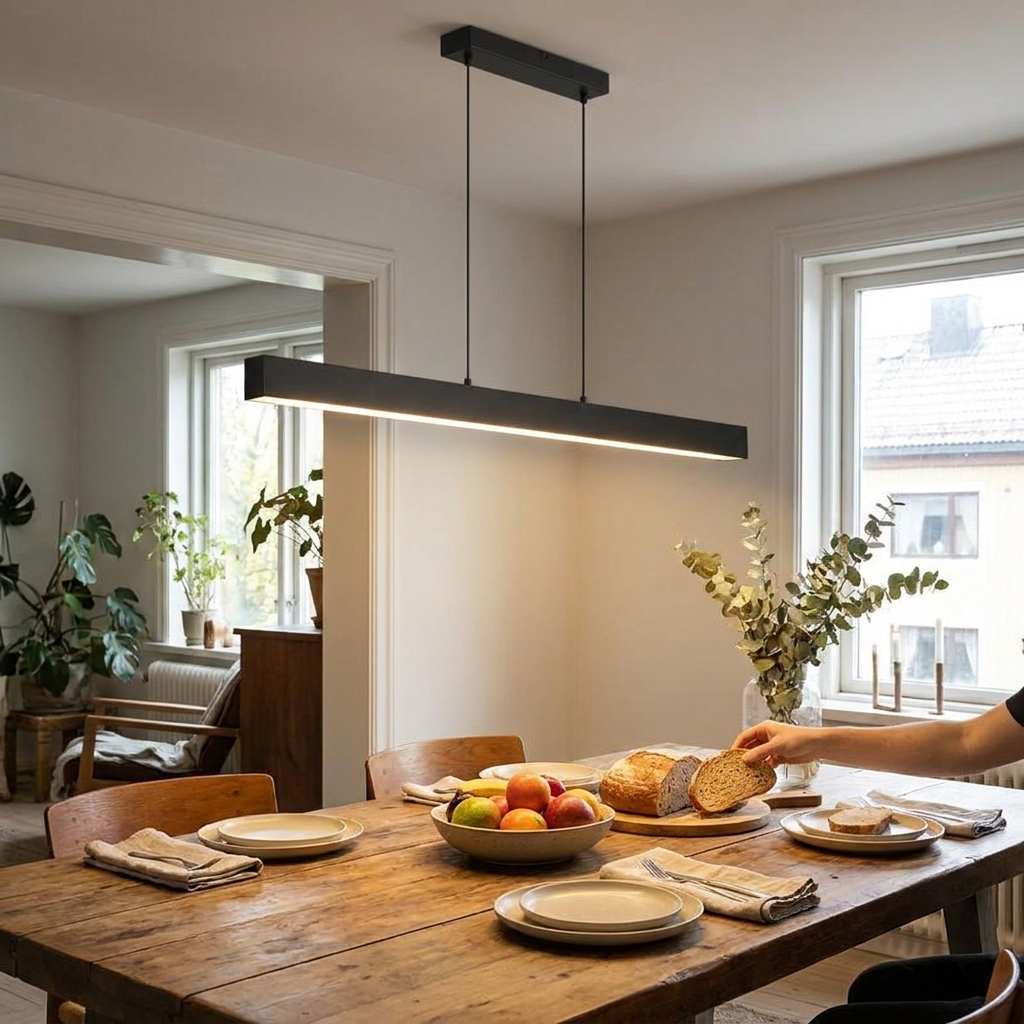 Modern Chandelier in use