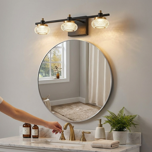 Dimmable Vanity Light in use