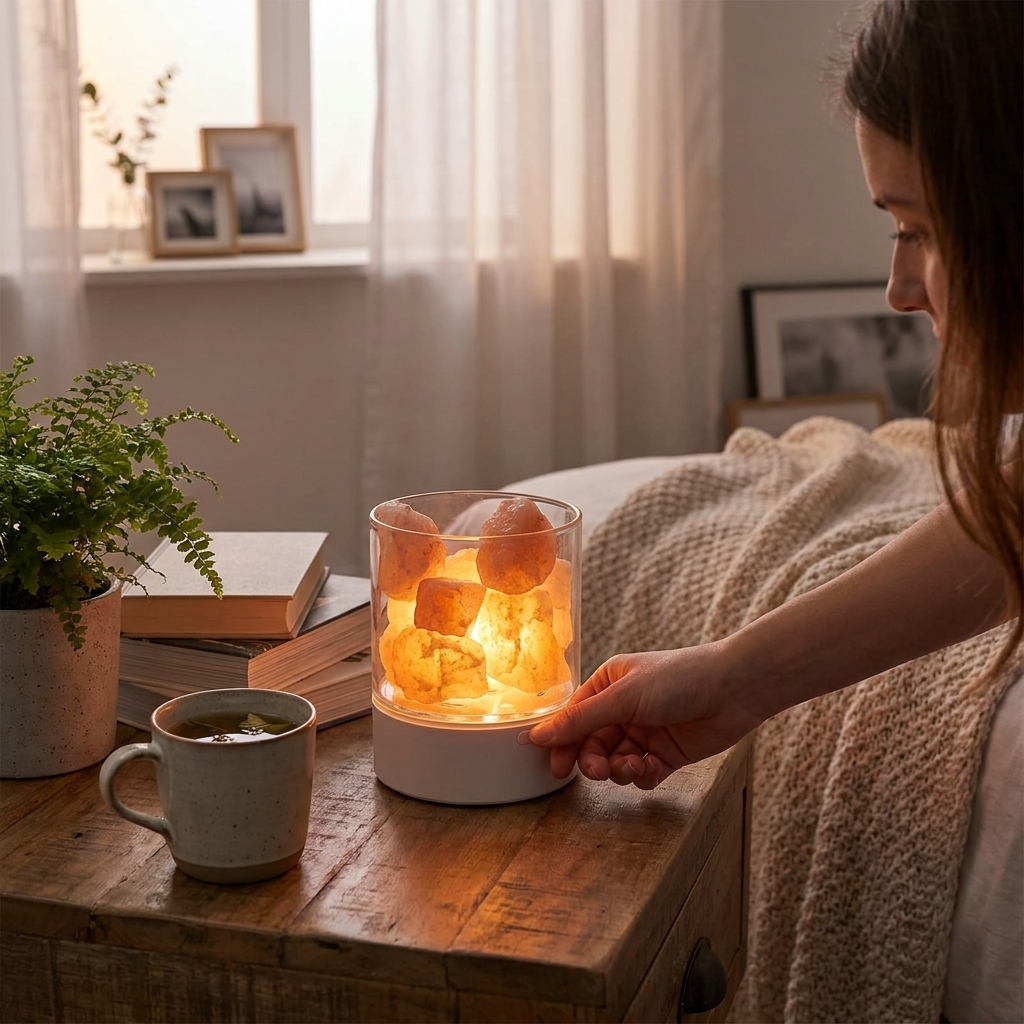 Crystal Natural Himalayan Salt Lamp lifestyle