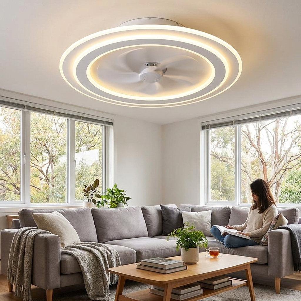 Bladeless Fan Ceiling Light lifestyle