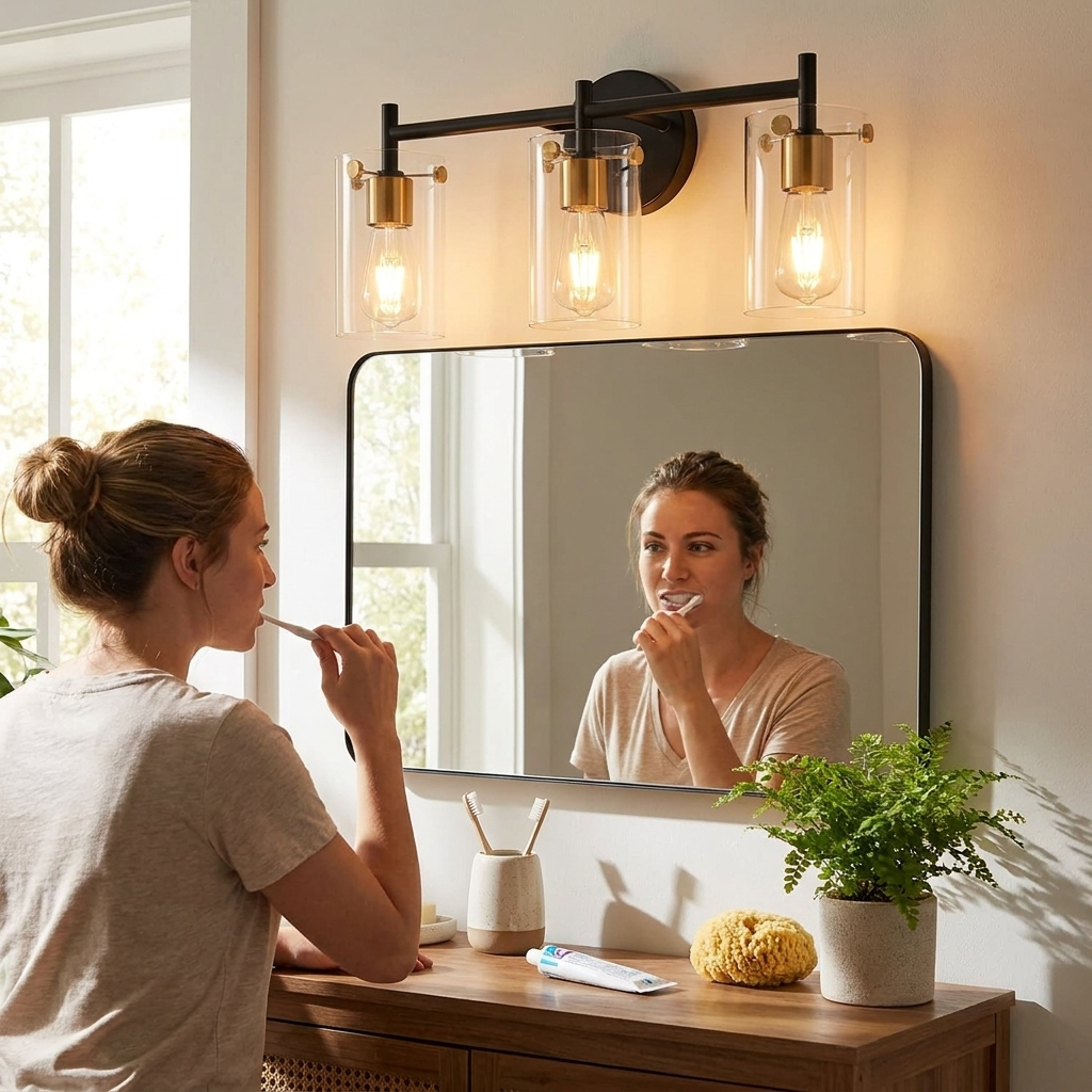 Bathroom Vanity Light Black lifestyle