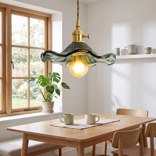 Paragon Nordic Minimalist Pendant Light above a Scandinavian dining table