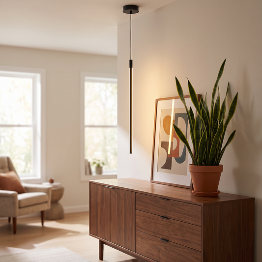Paragon Modern Sputnik Chandelier in a mid-century living room