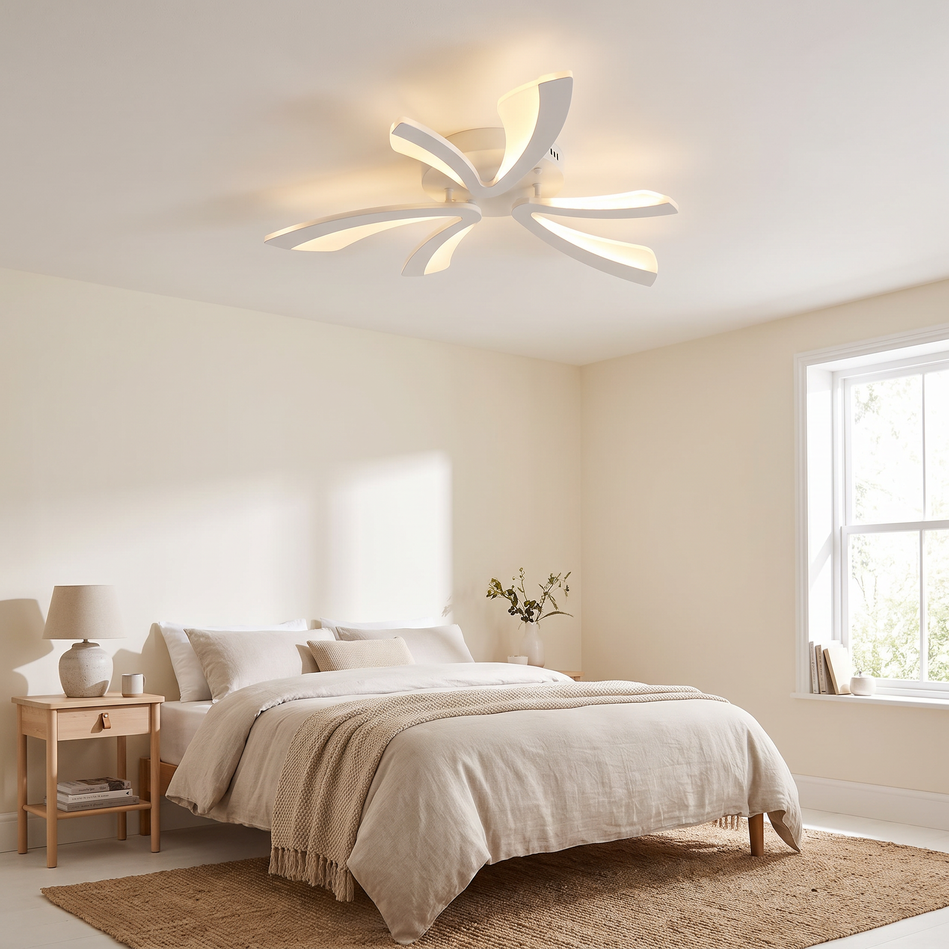 Paragon Modern Drum Ceiling Light in a bright modern room