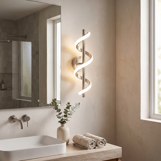 Paragon Brushed Nickel Wall Light mounted in a modern interior