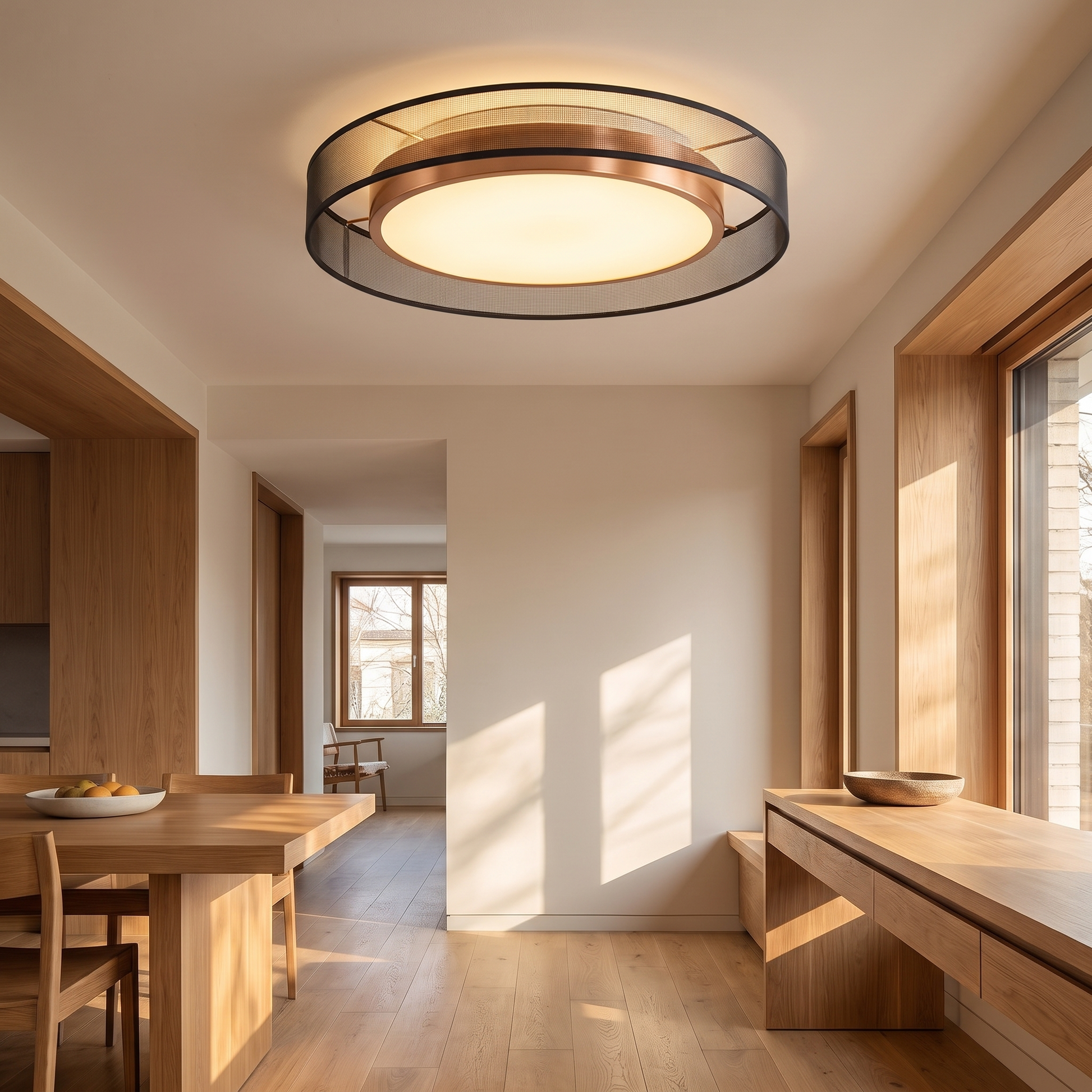 Paragon All-Copper Nordic LED Ceiling Light in a contemporary room