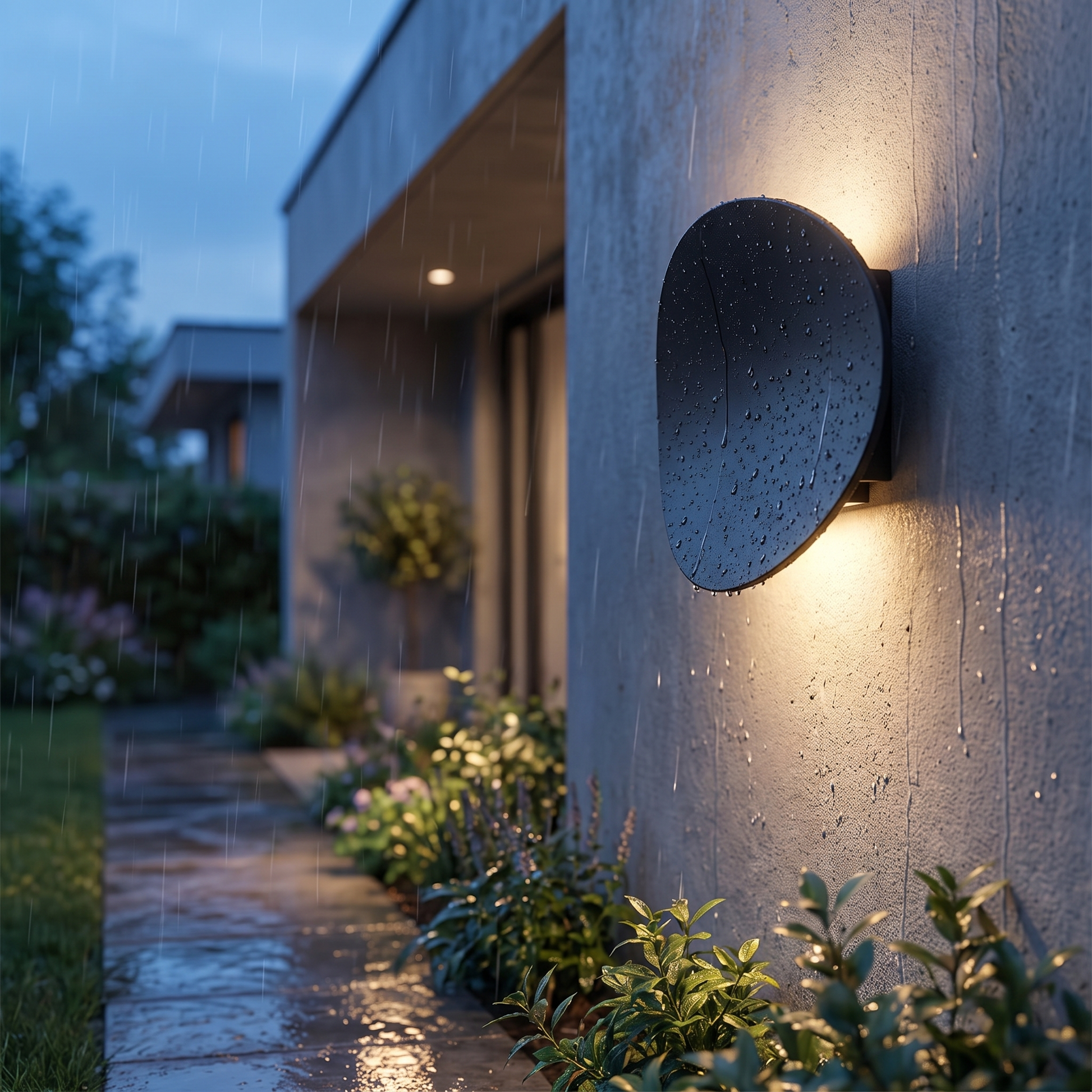 Paragon IP65 Waterproof Outdoor Wall Light on a modern home exterior