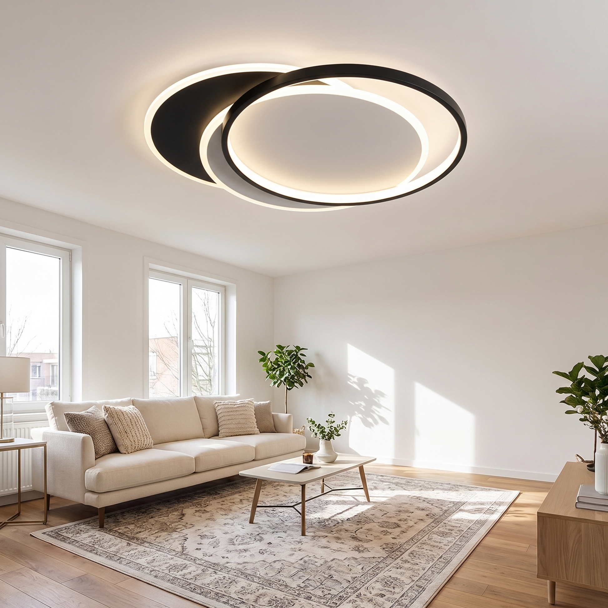 Paragon Ultra-Bright LED Ceiling Light in a bright living room
