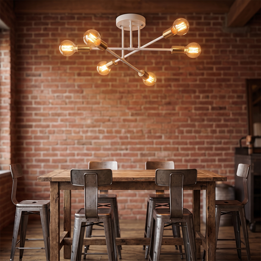 Paragon Retro Industrial Ceiling Lamp in a loft-style room